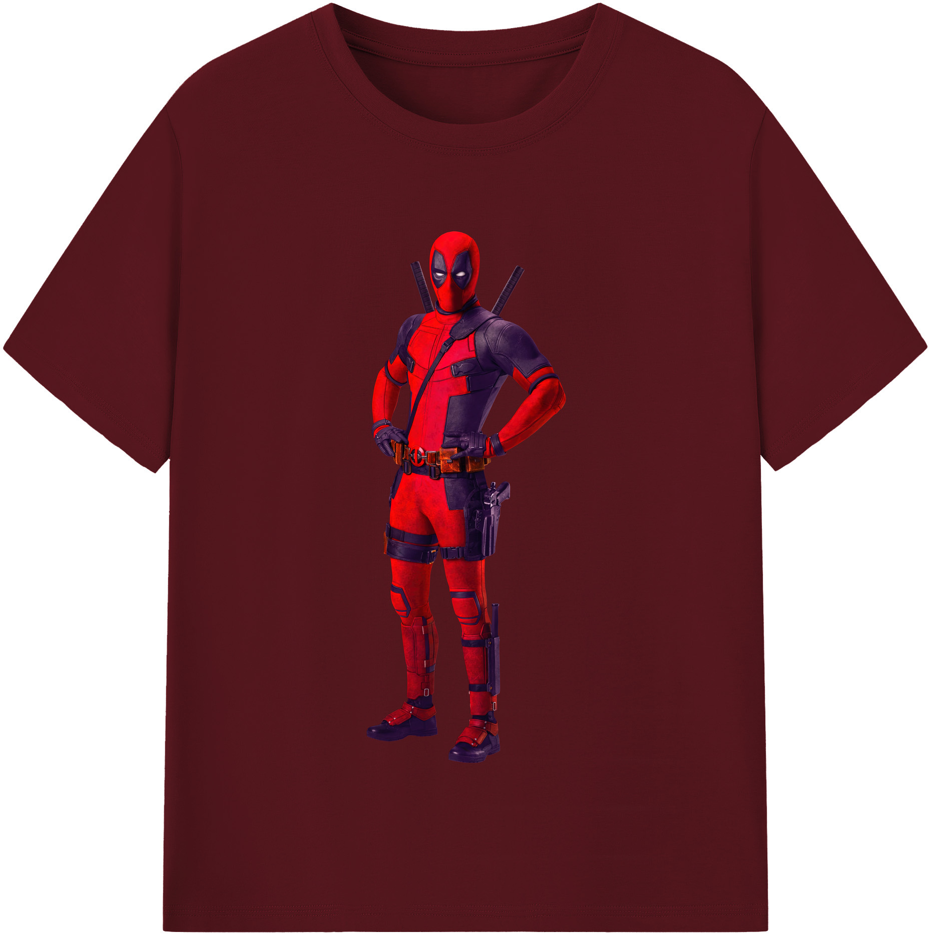 （画像用） Deadpool デッドプール 綿100％半袖Tシャツ（フロントプリント）